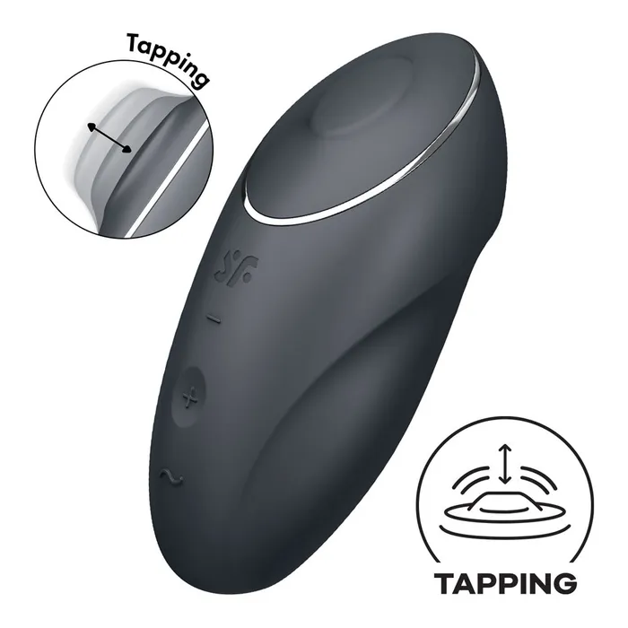 Satisfyer Vibrators Satisfyer Tap Climax 1 Grey USB Rechargeable Pulsing Stimulator Satisfyer Vibrators Satisfyer Tap Climax 1 Grey USB Rechargeable Pulsing Stimulator