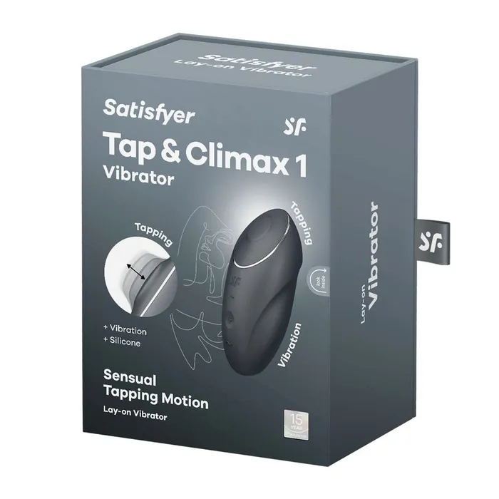 Satisfyer Vibrators Satisfyer Tap Climax 1 Grey USB Rechargeable Pulsing Stimulator Satisfyer Vibrators Satisfyer Tap Climax 1 Grey USB Rechargeable Pulsing Stimulator