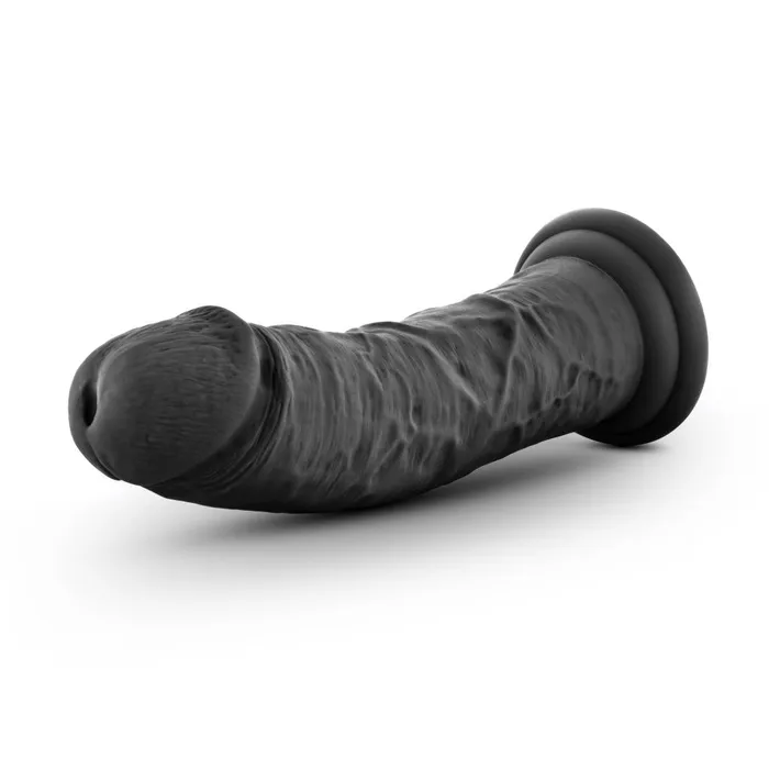 Blush Anal Ruse By Blush Jammy Realistic Curved GSpot Black 8Inch Long Dildo With Suction Cup Base