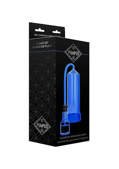 Male Sex Toys Pumped Comfort Beginner Penis Pump in Blue Enhance Your Erection SHOTS AMERICA