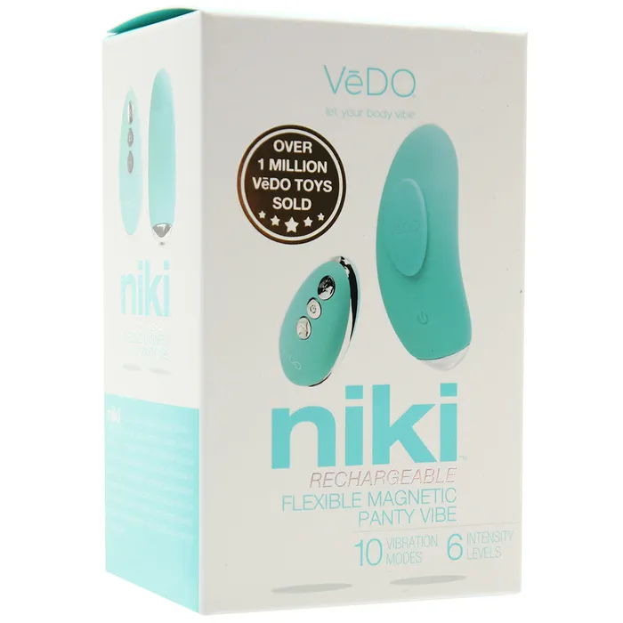 VeDO Female Sex Toys Niki Rechargeable Magnetic Panty Vibe in Turquoise VeDO Female Sex Toys Niki Rechargeable Magnetic Panty Vibe in Turquoise