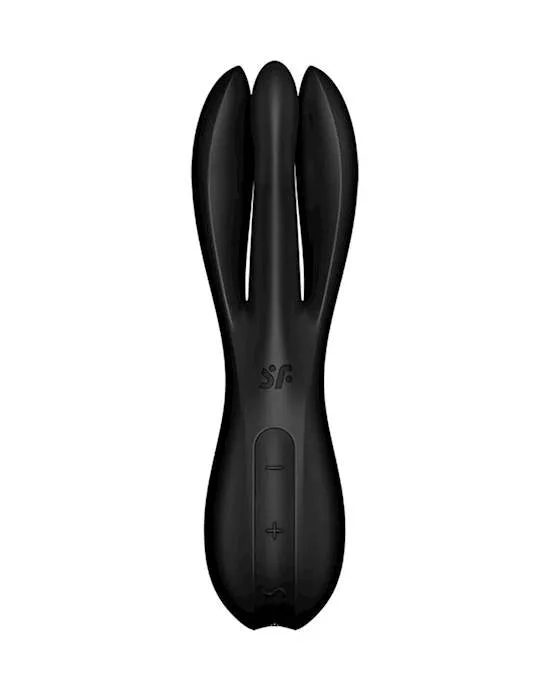 Anal Satisfyer Satisfyer Threesome 2 Vibrator Black Violet55 Inch