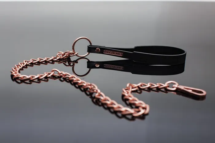 Coquette Female Sex Toys Coquette Rose Gold Metal Leash with Collar