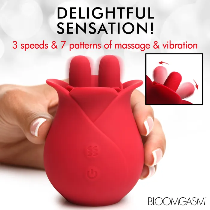Bloomgasm Vibrators The Rose Fondle 10X Massaging Rose Silicone Clit Stimulators