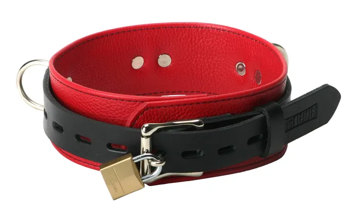 Strict Leather Restraints Strict Leather Red and Black Locking Collar
