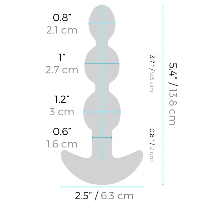 Anal bVibe TRIPLET ANAL BEADS BLACK