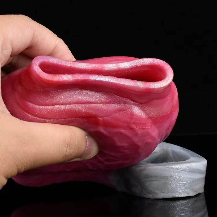 Asena Realistic Dog Cock Ring Fantasy Penis Sleeve Enlargement Knot DirtyToyz Male Sex Toys
