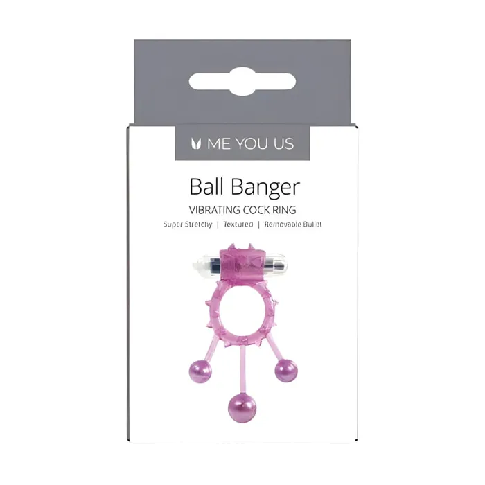 Ball Banger Excite Vibration Cock Ring Purple Me You Us Male Sex Toys
