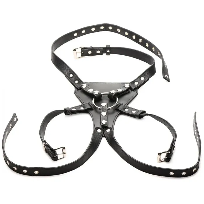 Daddy An Li Leather Strapon Harness SM Strict Leather Female Sex Toys