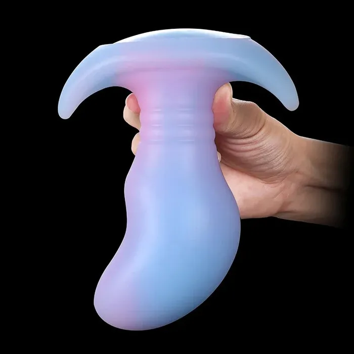 Domlust Anal Luminous Silicone Butt Plug Colorful Soft Anal Dildo Sex Toys for Women Men