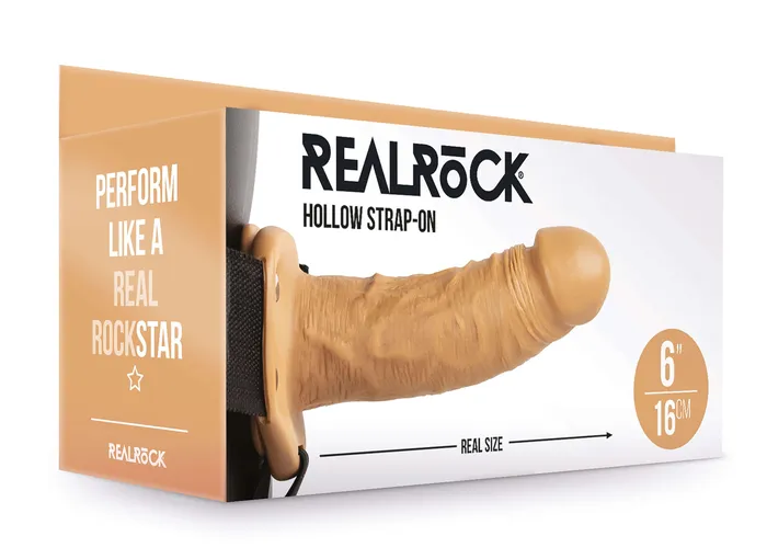 Hollow Strapon Without Balls 6 Inch Tan Shots RealRock Female Sex Toys Hollow Strapon Without Balls 6 Inch Tan Shots RealRock Female Sex Toys