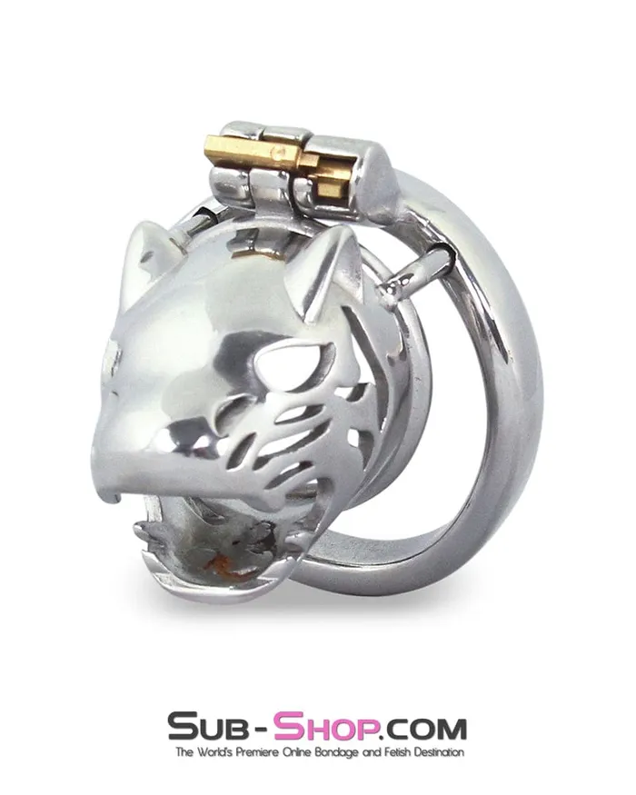 6792M Crouching Tiger Steel Chastity Cock Cage Moonwell Male Sex Toys