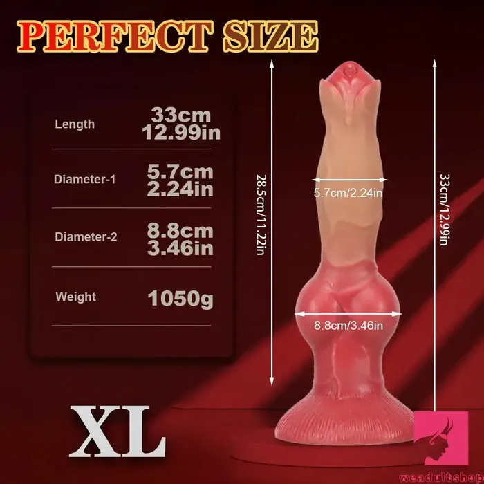 748in 945in 1102in 1299in Soft Liquid Silicone Big Dog Knotted Dildo Weadultshop Female Sex Toys