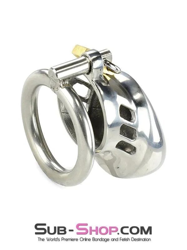 7037AR Hard Evidence Shorty Steel Chastity Device MEGA Deal Aria Male Sex Toys