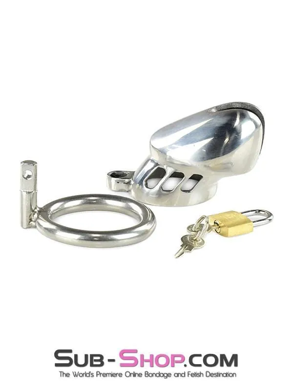 7037AR Hard Evidence Shorty Steel Chastity Device MEGA Deal Aria Male Sex Toys