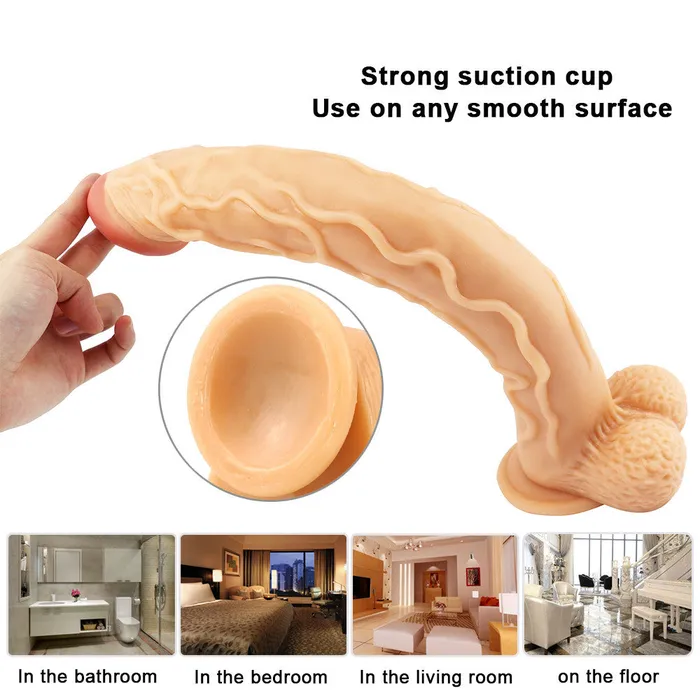 Anal 15 inch Dildo Flesh Long Anal Giant