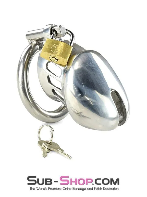 Aria Male Sex Toys 7037AR Hard Evidence Shorty Steel Chastity Device