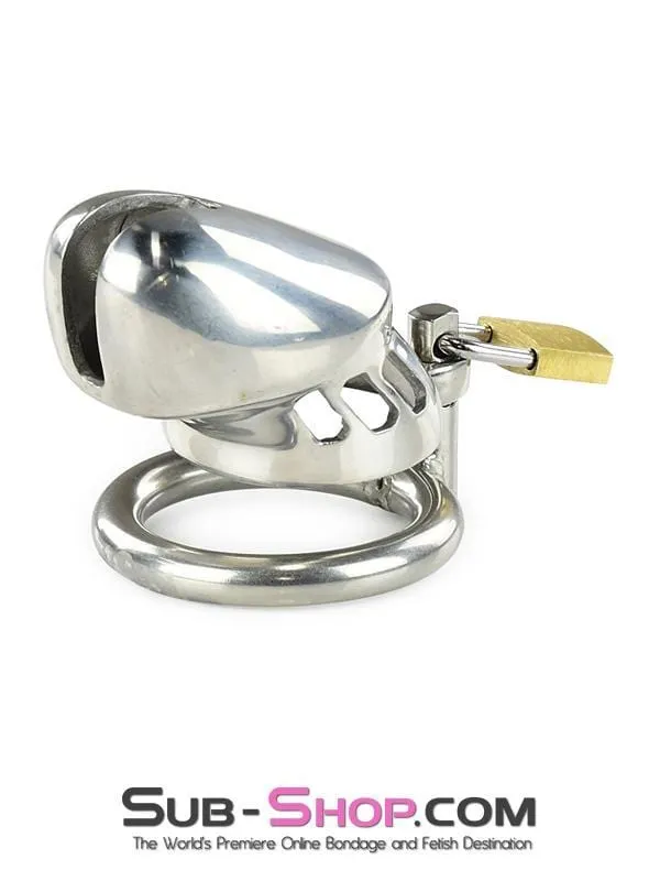 Aria Male Sex Toys 7037AR Hard Evidence Shorty Steel Chastity Device
