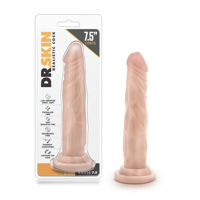 Dildos Blush Novelties Dr Skin Lifelike Dildo Real Feel Fun with Suction Cup Base