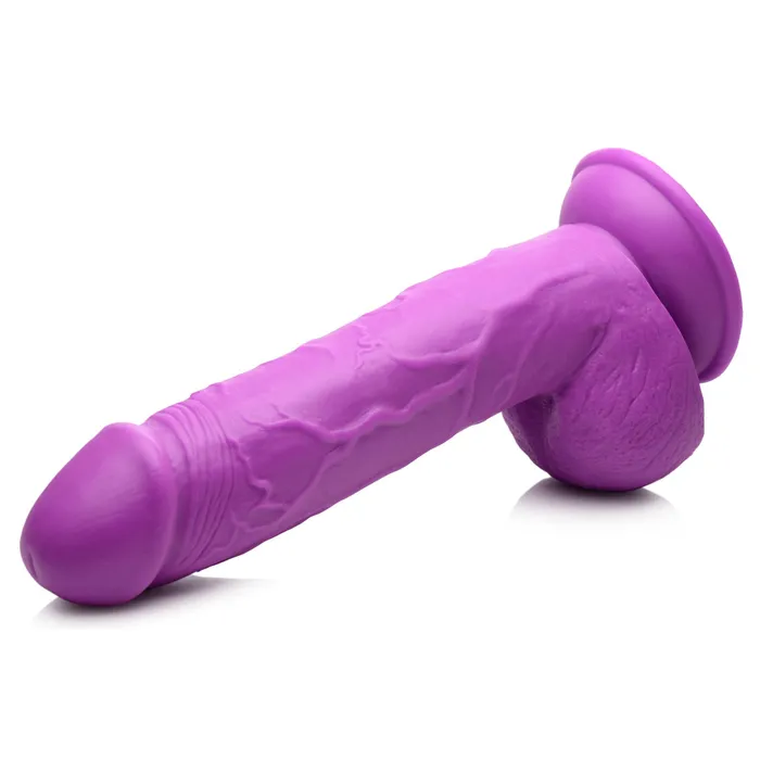 Dildos XR Brands Pop Pecker 825 Inch Dildo With Balls Purple
