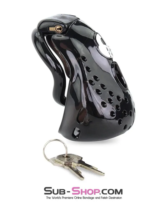 Male Sex Toys Ali Express 6965AE Large Dark Dungeon Cage Black High Security Full Coverage Male Chastity Device