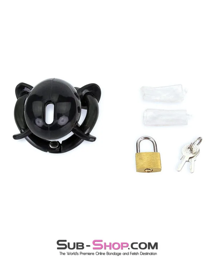 Male Sex Toys Ali Express 9098AESIS Ruined Orgasms Black Silicone Sissy Chastity Cock Cage