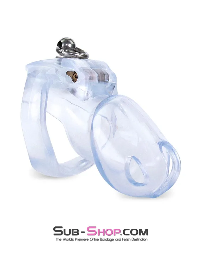 Moonwell Male Sex Toys 7373M Cock Cuff Lead Ring Medium Chastity Cage with Medium Cock and Balls Cuff