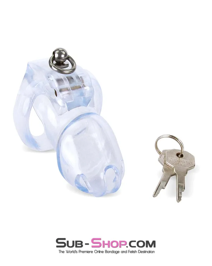 Moonwell Male Sex Toys 7373M Cock Cuff Lead Ring Medium Chastity Cage with Medium Cock and Balls Cuff